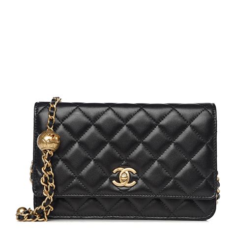 chanel wallet on chain pearl strap|Long Wallets .